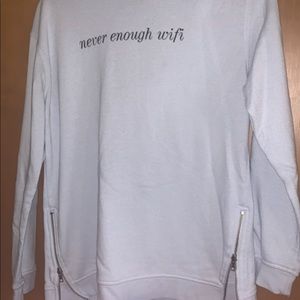 Sweatshirt zip up sides